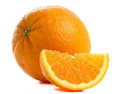 Orange on a white background